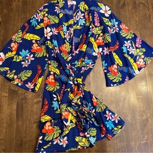 XIX Palms Hawaii Size Small Wrap Dress / Cover Up Beach Resort Vacation Luau 🌺